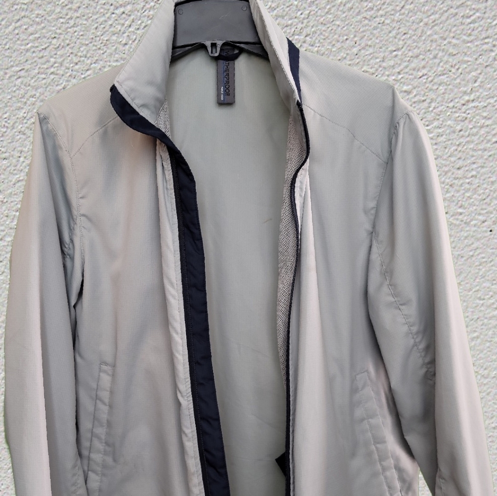 Men's Lt Gray Weatherproof Winbreaker w/ Hidden Hood size S